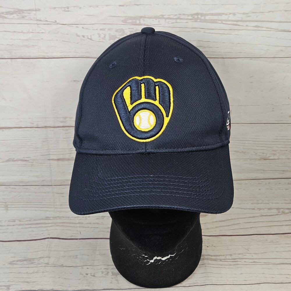Milwaukee Brewers OC Sports Baseball Cap Men's Adjustable Strapback Navy MLB